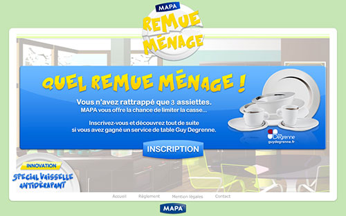 Écran d'inscription