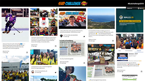 Social wall temps réel (diff. écran géant)